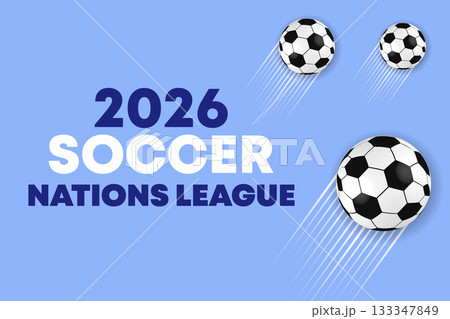 2026 Soccer Nations League Light Blue Clean Modern Sports Banner Design 133347849