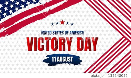 wavy red and white stripe victory day design with upper star border and bold text center wavy red and white stripe victory day design with upper star border and bold text center 133348033