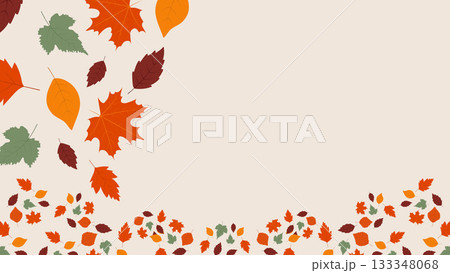 Autumn Sale Banner with Red and Orange Leaves Clustered at the Corners, Perfect for Elegant Promotions Autumn Sale Banner with Red and Orange Leaves Clustered at the Corners, Perfect for Elegant Promotions 133348068