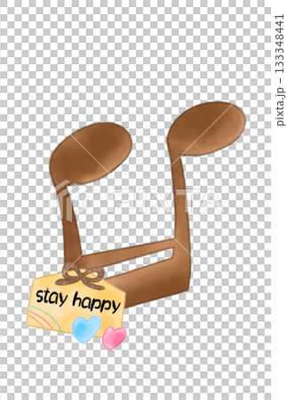 Musical note with votive plaque 133348441