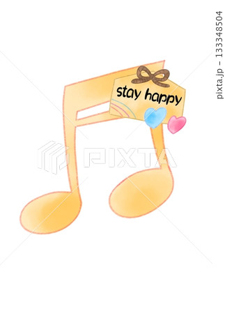 絵馬の付いた音符 絵馬の付いた音符 133348504