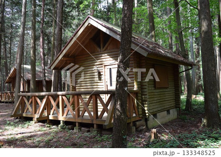 森林内に建つログハウス 133348525