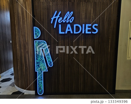 this is the toilet sign in department store in Jakarta 133349396
