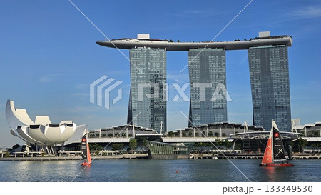This is marina bay sands with art building This is marina bay sands with art building 133349530