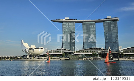 This is marina bay sands with art building This is marina bay sands with art building 133349532
