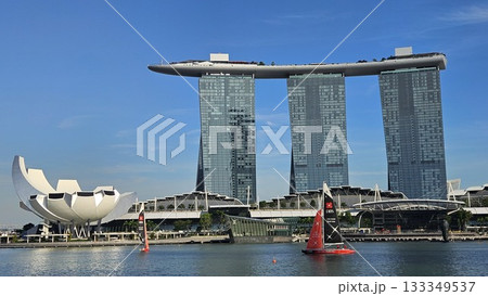 This is marina bay sands with art building This is marina bay sands with art building 133349537