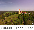 Schoenenberg pilgrimage church near Ellwangen taken from above in summer 133349738