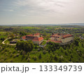 Stunning aerial view of Castle Ellwangen,showcasing its historic architecture beautiful surroundings 133349739