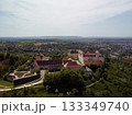 Stunning aerial view of Castle Ellwangen,showcasing its historic architecture beautiful surroundings 133349740