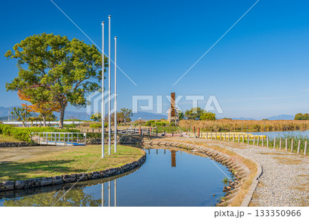 能登川水車　伊庭内湖　滋賀県東近江市 133350966