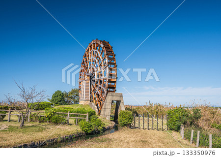 能登川水車　伊庭内湖　滋賀県東近江市 133350976
