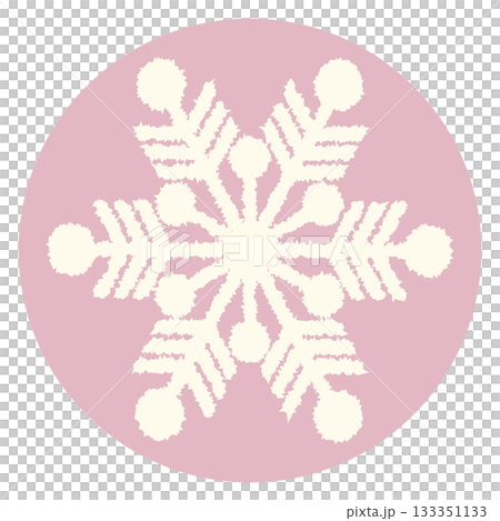 Cute snowflake illustration pink-2 133351133
