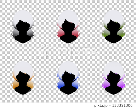 A woman with medium-long hair and dyed ends 133351306