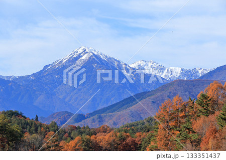 晩秋の中山高原から望む北アルプス 晩秋の中山高原から望む北アルプス 133351437