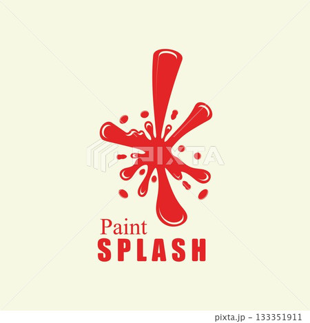 Vector illustration of color paint splashes. Vector illustration of color paint splashes. 133351911