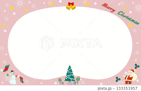 クリスマスフレーム4(ピンク) 133351957