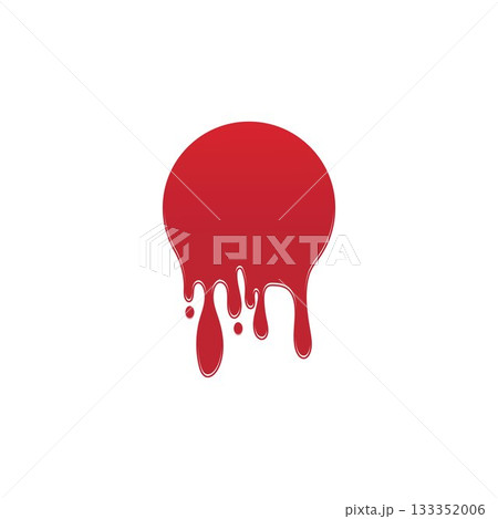 Dripping paint icon logo. Current liquid. Paint flows. Melted circle logo. Current paint stains. Current inks. Dripping paint icon logo. Current liquid. Paint flows. Melted circle logo. Current paint stains. Current inks. 133352006