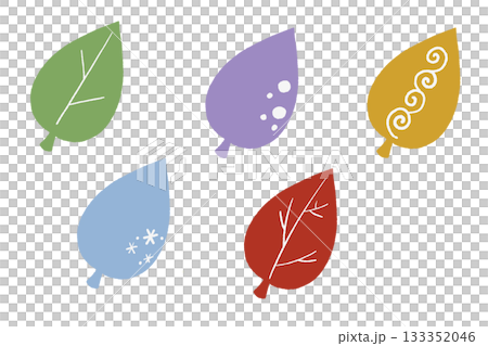 Colorful leaf set 133352046