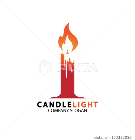 Candle light icon logo design vector template Candle light icon logo design vector template 133352050