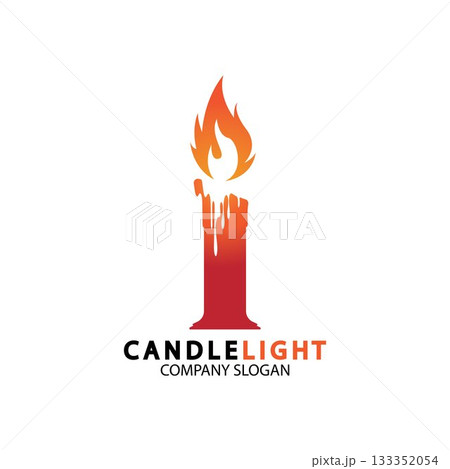Candle light icon logo design vector template Candle light icon logo design vector template 133352054