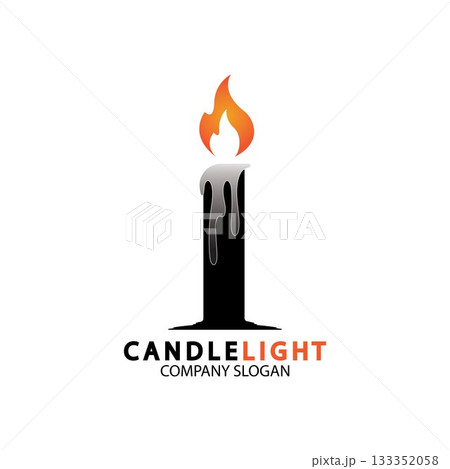 Candle light icon logo design vector template Candle light icon logo design vector template 133352058