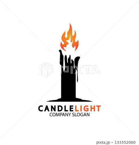 Candle light icon logo design vector template Candle light icon logo design vector template 133352060
