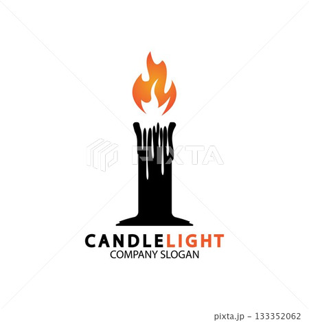 Candle light icon logo design vector template Candle light icon logo design vector template 133352062