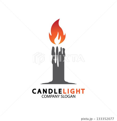 Candle light icon logo design vector template Candle light icon logo design vector template 133352077