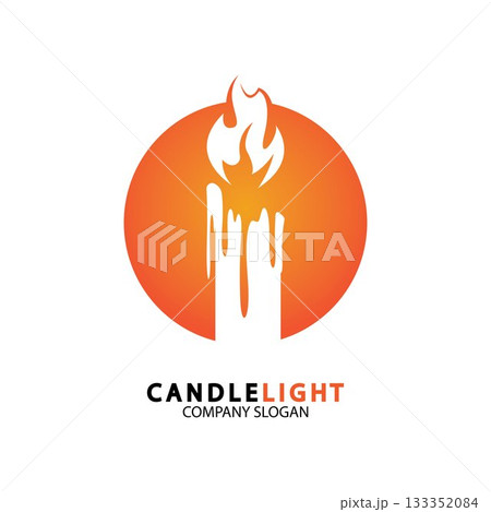 Candle light icon logo design vector template Candle light icon logo design vector template 133352084