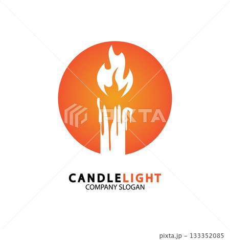 Candle light icon logo design vector template Candle light icon logo design vector template 133352085