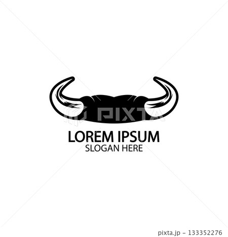 Bull horn logo and symbol template icons app 133352276