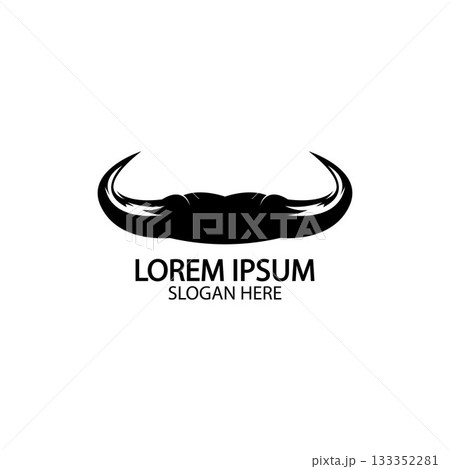 Bull horn logo and symbol template icons app 133352281