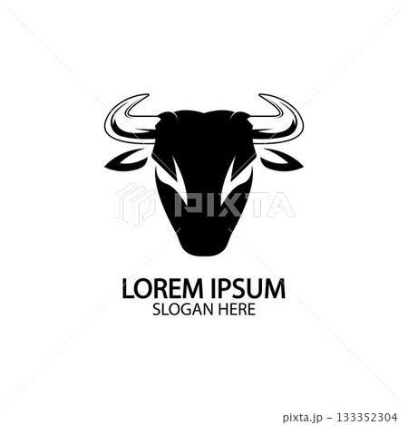 Bull horn logo and symbol template icons app 133352304