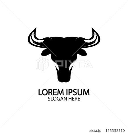 Bull horn logo and symbol template icons app 133352310