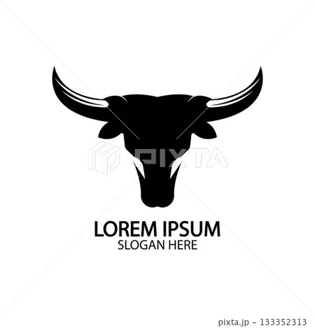 Bull horn logo and symbol template icons app 133352313