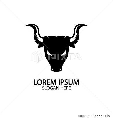 Bull horn logo and symbol template icons app 133352319