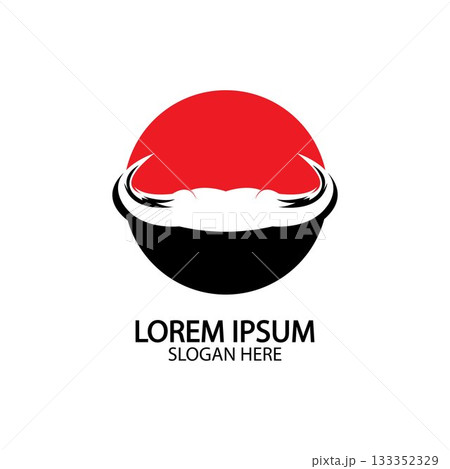 Bull horn logo and symbol template icons app 133352329