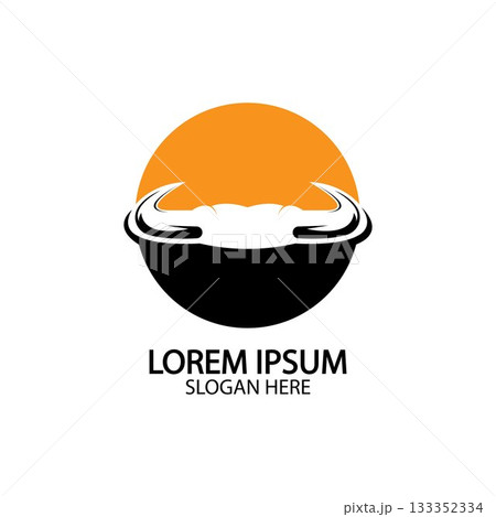 Bull horn logo and symbol template icons app 133352334