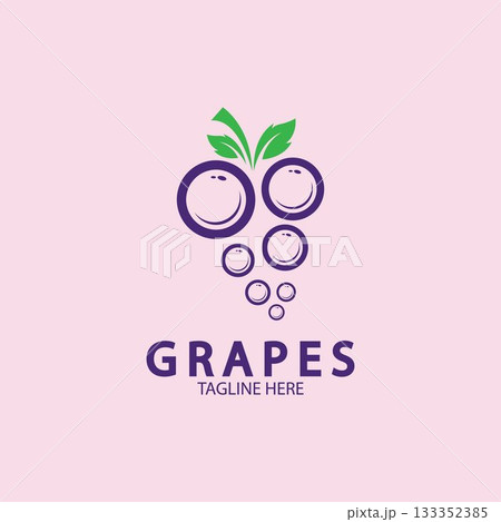 Grapes Vector Logo Icon isolated. Organic Wine branding template. Nature Grapes Logotype Grapes Vector Logo Icon isolated. Organic Wine branding template. Nature Grapes Logotype 133352385