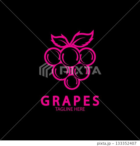Grapes Vector Logo Icon isolated. Organic Wine branding template. Nature Grapes Logotype Grapes Vector Logo Icon isolated. Organic Wine branding template. Nature Grapes Logotype 133352407