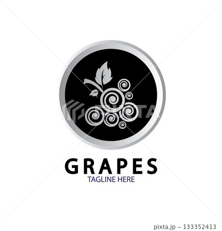 Grapes Vector Logo Icon isolated. Organic Wine branding template. Nature Grapes Logotype Grapes Vector Logo Icon isolated. Organic Wine branding template. Nature Grapes Logotype 133352413