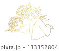 眠っている天使の子供のイラスト 133352804