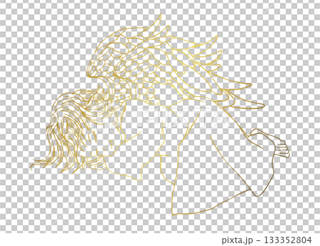 眠っている天使の子供のイラスト 133352804