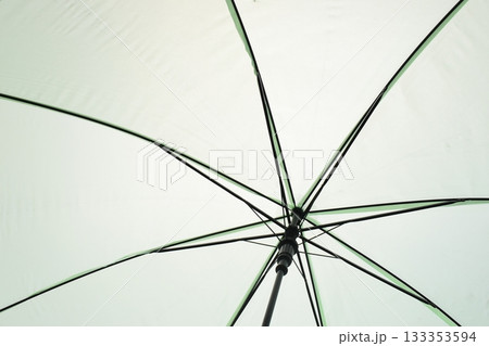 surface of open green umbrella background 133353594