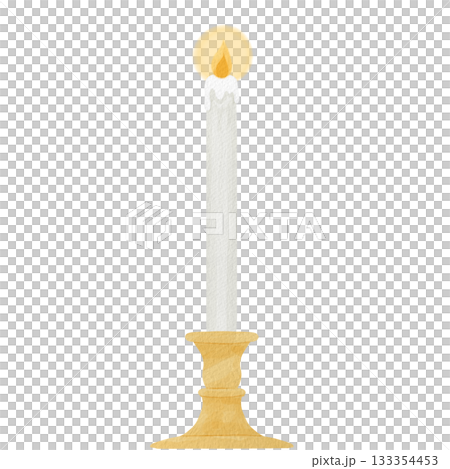 一幅古董燭台的水彩插圖 133354453