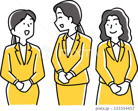 仲の良い3人の女性会社員 133354457