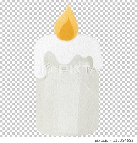 Watercolor style candle illustration 133354652