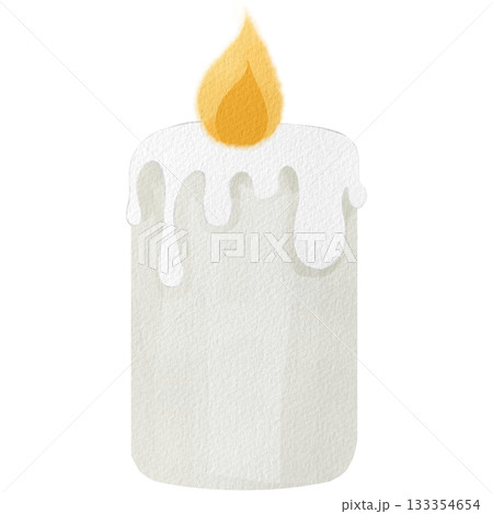 水彩風のロウソクのイラスト  133354654