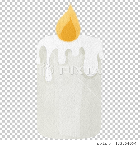 水彩風のロウソクのイラスト  133354654