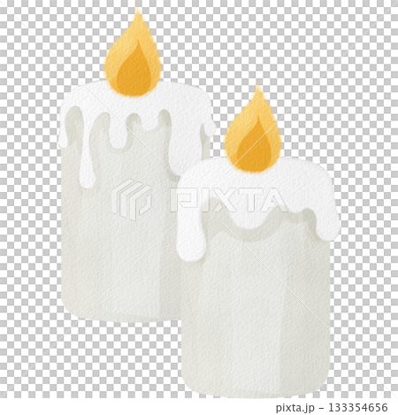 Watercolor style candle illustration 133354656